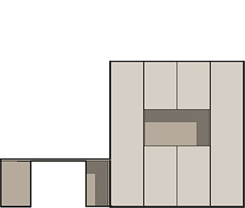Un espace fonctionnel à partager - dessin technique