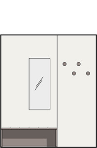 Une chambre d’hôtel sous le signe de la praticité - dessin technique