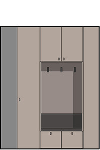 Un mur avec une fenêtre devient un espace structuré - dessin technique
