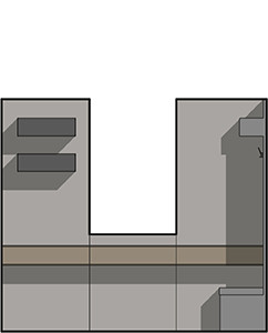 Agencer un coin optimisé - dessin technique
