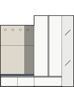 Flexible solutions for entrances - technical drawing