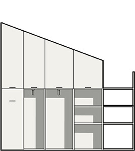 Praktisch und gut organisiert einrichten  - Technische Zeichnung
