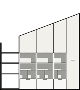Praktisch und gut organisiert einrichten  - Technische Zeichnung