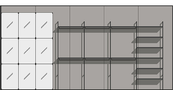 Soluzioni versatili per organizzare l’ambiente - disegno tecnico