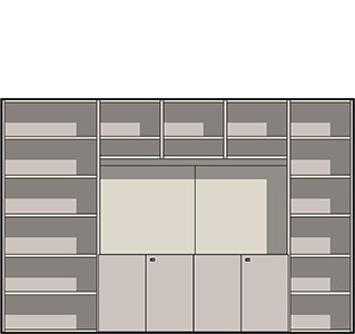 Designed for displaying and selling - technical drawing