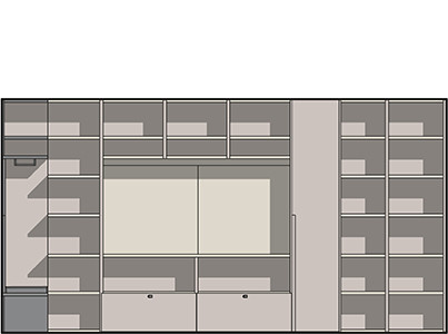 Designed for displaying and selling - technical drawing
