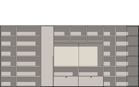 Designed for displaying and selling - technical drawing