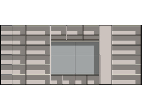 Designed for displaying and selling - technical drawing