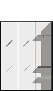 Modular units that add a decorative touch - technical drawing
