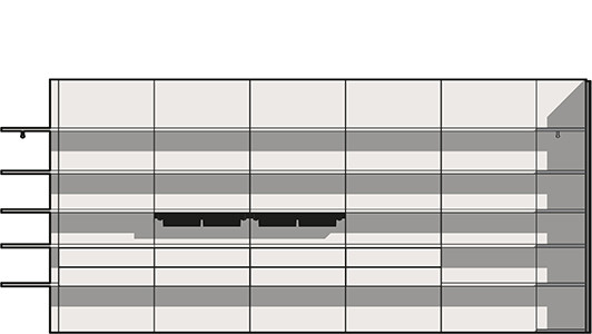 Modular units that add a decorative touch - technical drawing