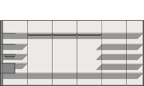 Modular units that add a decorative touch - technical drawing