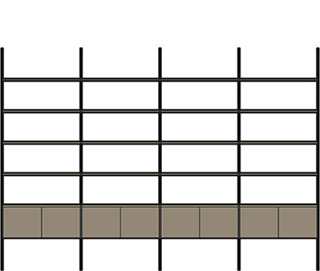 Elementi modulari e contemporanei - disegno tecnico