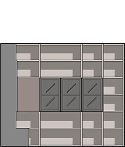 A configuration light in feel but big in character - technical drawing