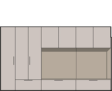 Espacio para el almacenamiento - dibujo técnico