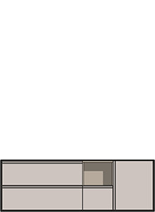 Espacio para el almacenamiento - dibujo técnico