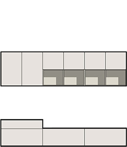Ligereza y amplio espacio de almacenamiento - dibujo técnico