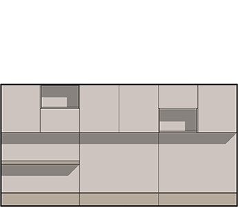 Una composizione dalle geometrie pulite - disegno tecnico