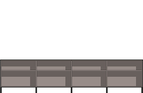 Un ufficio dallo stile contemporaneo - disegno tecnico