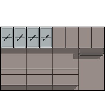 Un ufficio dallo stile contemporaneo - disegno tecnico