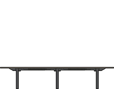 An organized meeting room - technical drawing